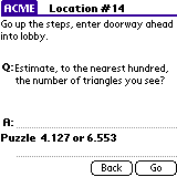 Estimate, to the nearest hundred, the number of triangles you see.